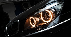 BMW 7 Series E66 — квадробилед, установка четырех светодиодных бимодулей Hella 3R LED, установка авторских светодиодных ангельских глазок ДХО, бронирование фар полиуретановой пленкой SunTek PPF