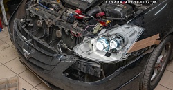 Toyota Caldina GT — квадробилед, установка 4-х светодиодных модулей Optima, полировка стекол, бронирование фар полиуретаном