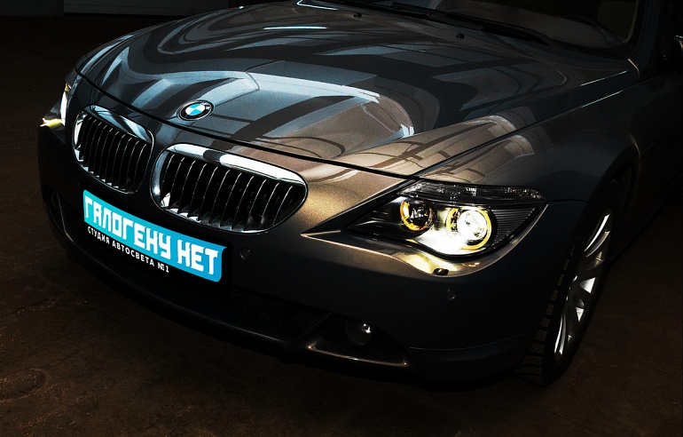 BMW 6-series E63 — замена модулей на биксенон Bosch 3R и ламп на D2S Osram CLC