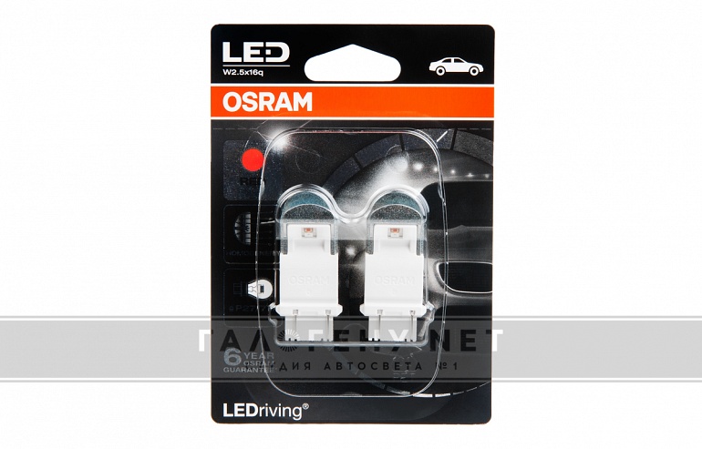 Светодиодные лампы Osram LEDriving Premium P27/7W RED (3557R)