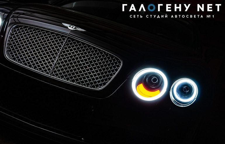 Cветодиодные кольца глазки для фар Bentley Continental GT 2003-2011