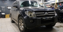 Mitsubishi Pajero IV - замена линз на биксеноновые, полировка стекол изнутри и снаружи, регулировка света