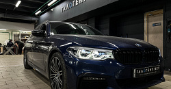 BMW G31 - восстановление стёкол фар и птф, бронирование фар и птф антигравийной полиуретановой плёнкой