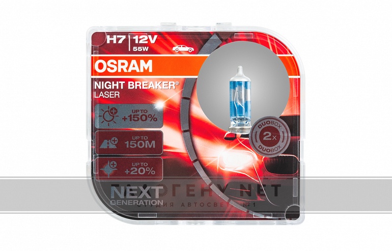 Лампа Osram H7 64210NL Night Breaker Laser (2шт)