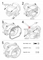 Переходная рамка Mazda CX-5 2011-2015 для линз Hella 3R (секция ближнего)