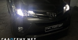 Toyota Rav4 — замена штатных модулей на светодиодные бимодули CNLight Yike, бронирование фар
