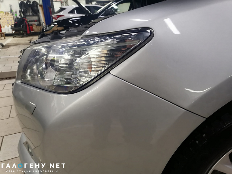 Toyota Camry V50 - замена линз в фарах на biled модули Aozoom Dragon Knight, восстановление прозрачности стёкол фар