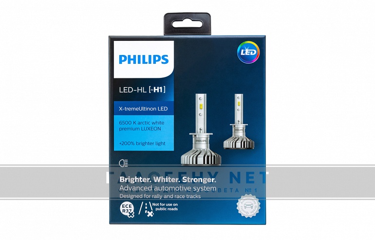 Светодиодные лампы Philips H1 X-Treme Ultinon (11258XUX2)