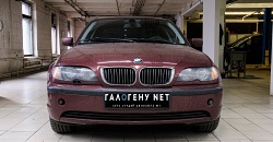 BMW 3 e46 - замена линз на светодиодные модули, замена стекол фар на новые, бронь фар полиуретановой пленкой