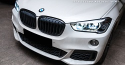 BMW X1 — квадробилед: сочетание штатных линз и светодиодных модулей GTR Mini Bi-LED
