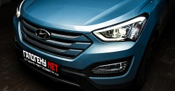Hyundai Santa Fe III — замена галогенных линз на биксенон Hella QR