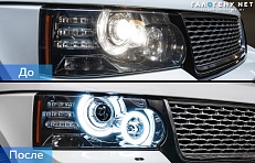 Ангельские глазки ДХО для фар Range Rover Vogue 2009-2012