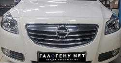 Opel Insignia - детейлинг фар, замена стёкол фар, бронирование фар и ПТФ полиуретановой плёнкой