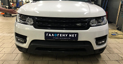 Range Rover Sport - замена линз в фарах на biled модули, полировка фар, бронирование фар