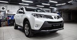 Toyota RAV 4 2015 - замена линз на светодиодные модули и регулировка света