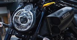Yamaha VMAX — установка светодиодной линзы GNX Professional Series 3.0 в фару мотоцикла