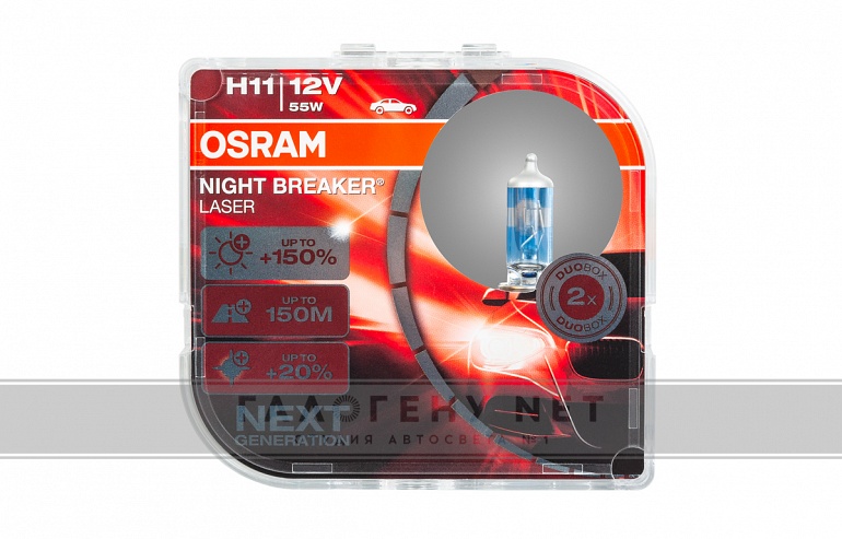 Лампа OSRAM H11 64211NL Night Breaker Laser (2шт)