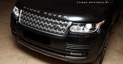 Land Rover Range Rover Vogue — замена линз на биксеноновые модули Hella R, восстановление прозрачности стекол, бронирование фар полиуретановой пленкой SunTek PPF