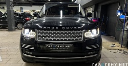 Range Rover Evogue - замена линз в фарах на biled модули Aozoom Black King Kong, восстановление прозрачности стёкол фар, бронирование фар полиуретановой плёнкой