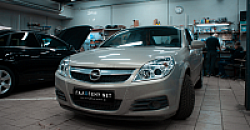 Opel Vectra - Замена линз на светодиодные модули MTF Night Assistant 3.0, полировка и бронь фар полиуретановой пленкой