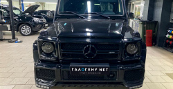 Mercedes G class - замена линз в фарах на biled модули, полировка фар, детейлинг фар