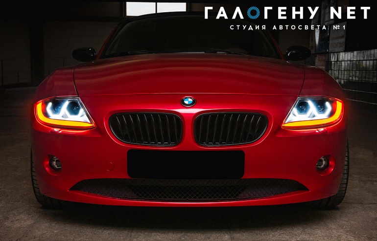 Ангельские глазки для фар BMW Z4 E85/E86 2002-2009 (ромбы)
