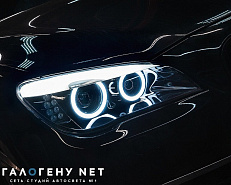 Ангельские глазки для фар BMW 7er F01 с ресничкой 2008-2012