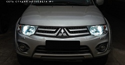 Mitsubishi Pajero Sport — установка светодиодных линз GNX Professional Series 3.0
