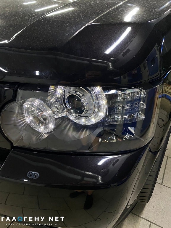 Land Rover Range Rover - замена линз в фарах на bi led модули Aozoom K3 Dragon Knight. покраска масок