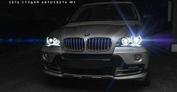BMW X5 e70 - квадробилед: 4 светодиодных линзы GNX A3+ by Aozoom, установка авторских светодиодных ангельских глазок, замена стекол