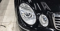 Mercedes w211 рестайлинг - замена линз в фарах на bi led модули
