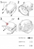Переходная рамка Mazda CX-5 11-14 для линз GTR Mini Biled (секция ближнего)