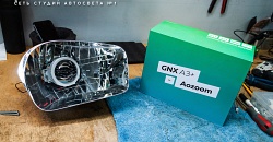 Toyota RAV4 — установка светодиодных линз GNX A3+ by Aozoom в штатный галогенный рефлектор